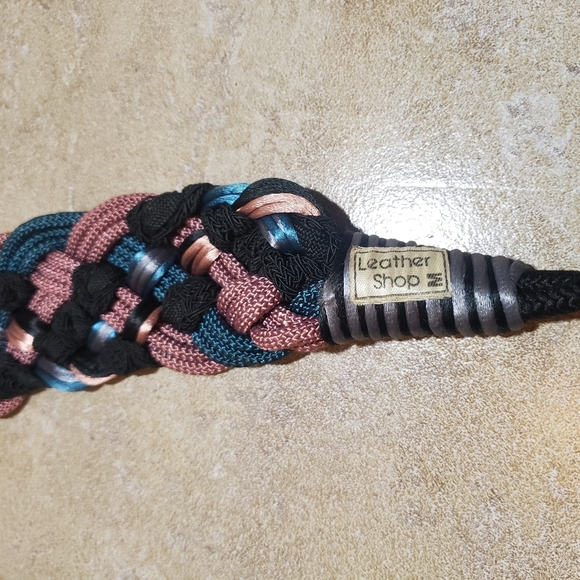 Leather Shop Weaved Braided Fashion Belt Size Medium - Picture 2 of 4